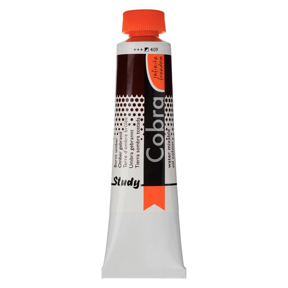 Study Oil Colour Tube 40 ml Burnt Umber 409 - PackshotFront