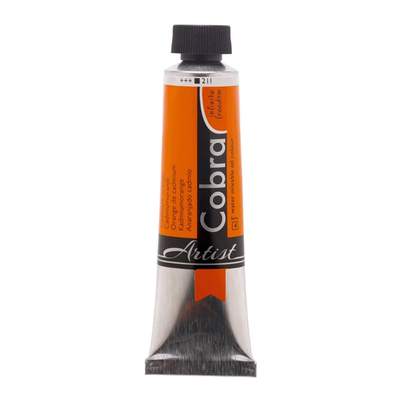 Artist Water-Mixable Oil Colour Tube 40 ml Cadmium Orange 211 - PackshotFront