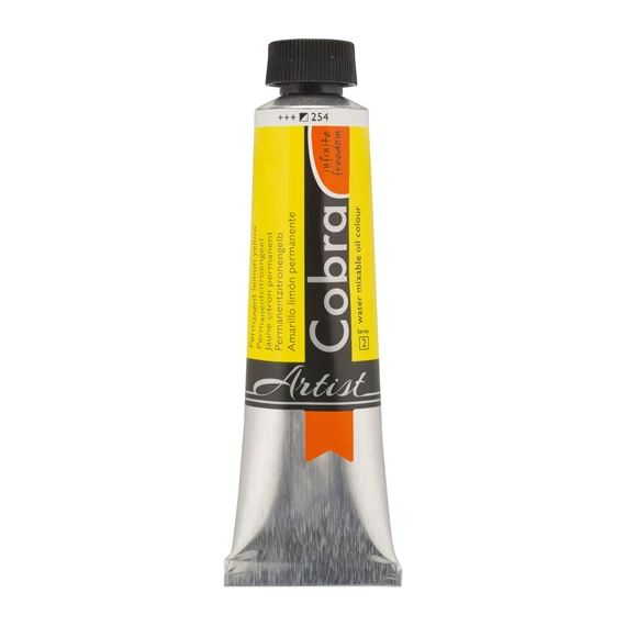 Artist Water-Mixable Oil Colour Tube 40 ml Permanent Lemon Yellow 254 - PackshotFront